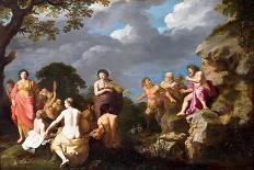 Nymphs and a Satyr, 1621-Cornelis van Poelenburgh or Poelenburch-Giclee Print