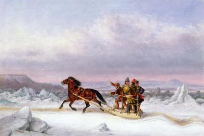 Crossing the St. Lawrence from Levis to Quebec on a Sleigh