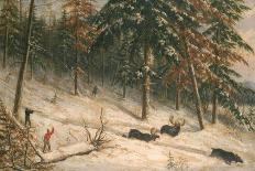 Habitants by a Frozen River-Cornelius Krieghoff-Art Print