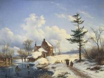 A Clear Winter's Day-Cornelius Lieste-Framed Stretched Canvas