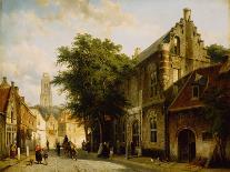The Zuiderhavendijk, Enkhuizen in Summer, 1865 (Oil on Canvas)-Cornelius Springer-Giclee Print