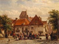 A View of the Makelaers Comptoir on the Nieuwezijds Voorburgwal, Amsterdam, 1883 (Oil on Panel)-Cornelius Springer-Giclee Print