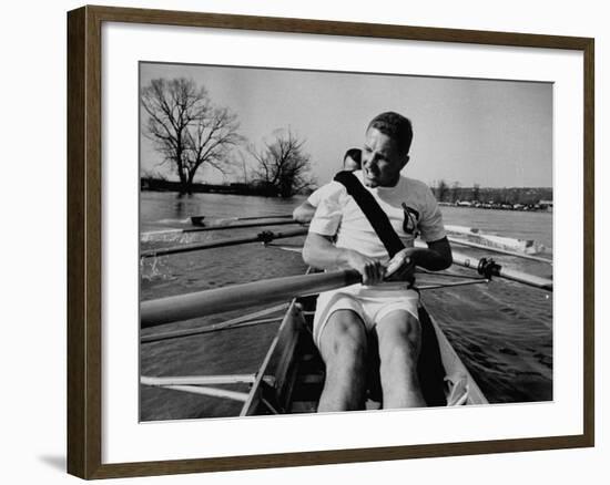 Cornell Rowing Team on Action-null-Framed Photographic Print