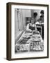 Cornell's Home Economics Student Lois Schumacher prepares food, Classmates Help with Decorations-Nina Leen-Framed Photographic Print
