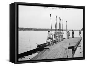 Cornell University Rowing Crew Team Photograph - Ithaca, NY-Lantern Press-Framed Stretched Canvas