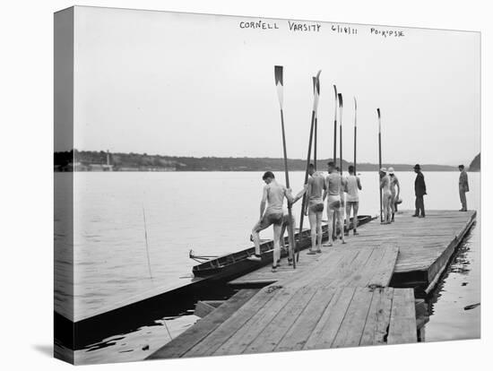 Cornell University Rowing Crew Team Photograph - Ithaca, NY-Lantern Press-Stretched Canvas