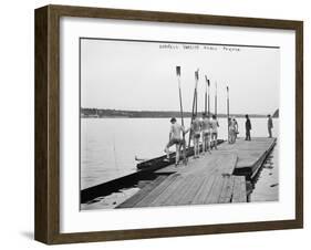 Cornell University Rowing Crew Team Photograph - Ithaca, NY-Lantern Press-Framed Art Print