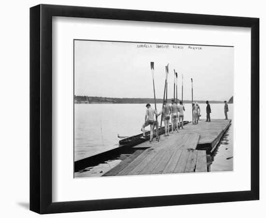 Cornell University Rowing Crew Team Photograph - Ithaca, NY-Lantern Press-Framed Art Print