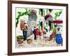 Corner Cafe at Cafe da Vinci-Ronald West-Framed Art Print