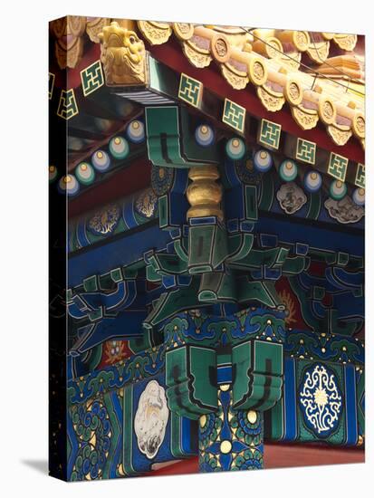 Corner Detail on Palace of Heavenly Purity, UNESCO World Heritage Site, Forbidden City, Beijing, Ch-Kimberly Walker-Stretched Canvas