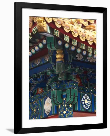 Corner Detail on Palace of Heavenly Purity, UNESCO World Heritage Site, Forbidden City, Beijing, Ch-Kimberly Walker-Framed Premium Photographic Print