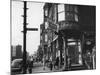 Corner Drugstore and Pedestrian Traffic on W. Oak St. in the Italian Section of Chicago-Gordon Coster-Mounted Photographic Print