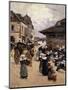 Corner Market in Concarneau-Fernand Legout-Gerard-Mounted Giclee Print