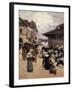Corner Market in Concarneau-Fernand Legout-Gerard-Framed Giclee Print