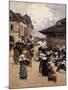 Corner Market in Concarneau-Fernand Legout-Gerard-Mounted Giclee Print