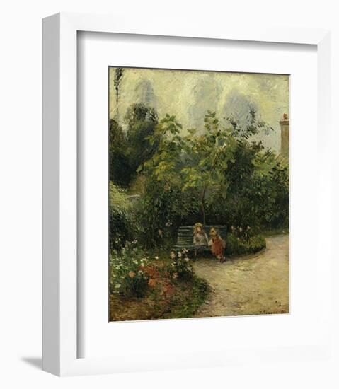 Corner of a Garden at the Hermitage, c.1877-Camille Pissarro-Framed Art Print