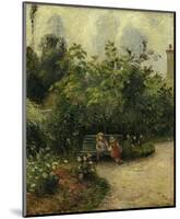 Corner of a Garden at the Hermitage, c.1877-Camille Pissarro-Mounted Art Print