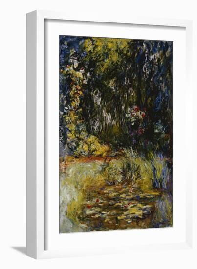 Corner of a Pond with Waterlilies, 1918-Claude Monet-Framed Giclee Print