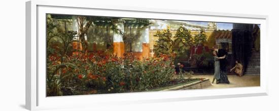 Corner of a Roman Garden, 1878-Sir Lawrence Alma-Tadema-Framed Premium Giclee Print