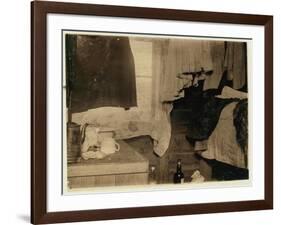 Corner of a Shack Used by Pickers on Theodore Budd's Bog-Lewis Wickes Hine-Framed Premium Photographic Print