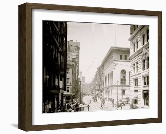 Corner of Fifth Avenue and Wood Street, Pittsburgh, Pa.-null-Framed Photo