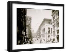 Corner of Fifth Avenue and Wood Street, Pittsburgh, Pa.-null-Framed Photo