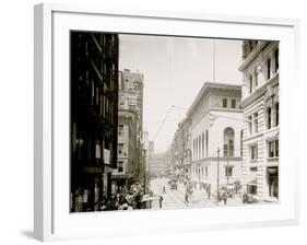 Corner of Fifth Avenue and Wood Street, Pittsburgh, Pa.-null-Framed Photo