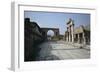 Corner of Forum and Arch of Tiberius, Pompeii, UNESCO World Heritage Site, Campania, Italy-Walter Rawlings-Framed Photographic Print