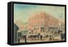 Corner of George and Hunter Streets, Sydney, 1849-A. Torning-Framed Stretched Canvas