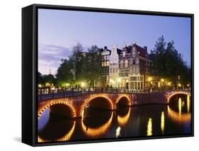 Corner of Keizersgracht and Leidsegracht, Amsterdam, the Netherlands (Holland)-Sergio Pitamitz-Framed Stretched Canvas