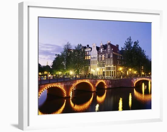 Corner of Keizersgracht and Leidsegracht, Amsterdam, the Netherlands (Holland)-Sergio Pitamitz-Framed Photographic Print