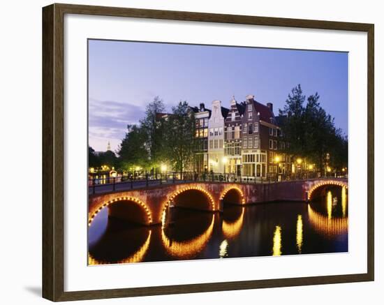 Corner of Keizersgracht and Leidsegracht, Amsterdam, the Netherlands (Holland)-Sergio Pitamitz-Framed Photographic Print