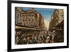 Corner of King and Pitt Streets, Sydney, New South Wales, Australia, C1917-null-Framed Giclee Print