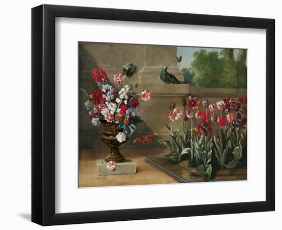 Corner of Monsieur De La Bruyere's Garden, 1744-Jean-Baptiste Oudry-Framed Premium Giclee Print