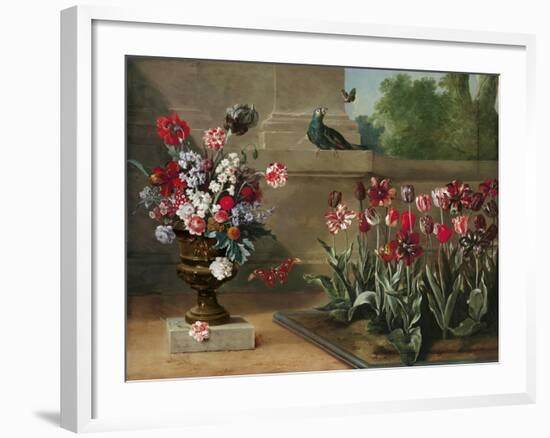 Corner of Monsieur De La Bruyere's Garden, 1744-Jean-Baptiste Oudry-Framed Giclee Print