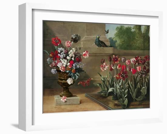 Corner of Monsieur De La Bruyere's Garden, 1744-Jean-Baptiste Oudry-Framed Giclee Print