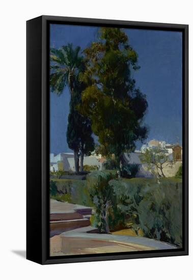 Corner of the Garden, Alcazar, Sevilla, 1910-Joaquin Sorolla y Bastida-Framed Stretched Canvas