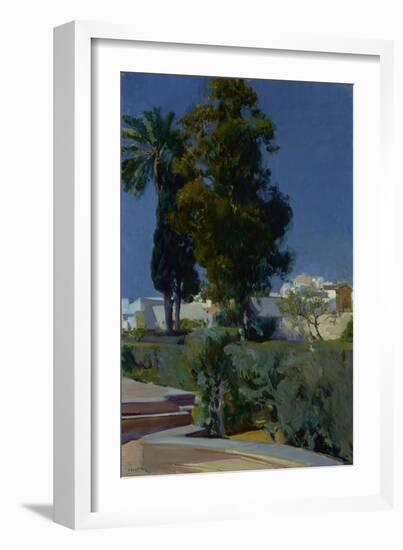 Corner of the Garden, Alcazar, Sevilla, 1910-Joaquin Sorolla y Bastida-Framed Giclee Print