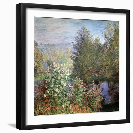 Corner of the Garden at Montgeron, C1876-Claude Monet-Framed Giclee Print