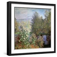 Corner of the Garden at Montgeron, C1876-Claude Monet-Framed Giclee Print