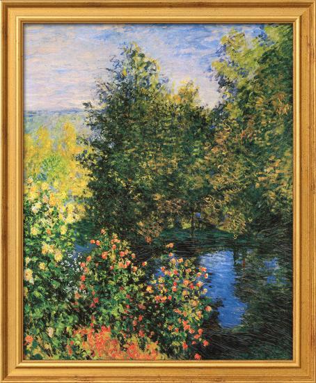 Corner of the Garden at Montgeron-Claude Monet-Framed Textured Art