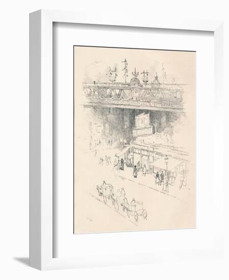 'Corner of Villiers Street, Charing Cross', 1896-Joseph Pennell-Framed Giclee Print