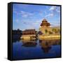 Corner Tower of Forbidden City-Liu Liqun-Framed Stretched Canvas