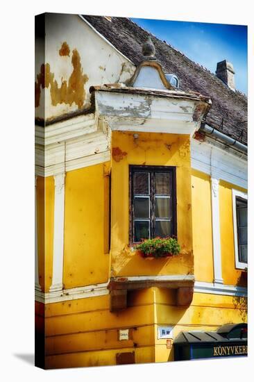 Corner Window With Flowers, Szentendre, Hungary-George Oze-Stretched Canvas