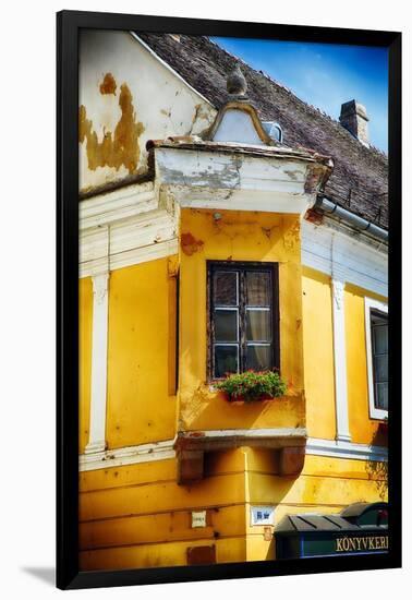 Corner Window With Flowers, Szentendre, Hungary-George Oze-Framed Photographic Print