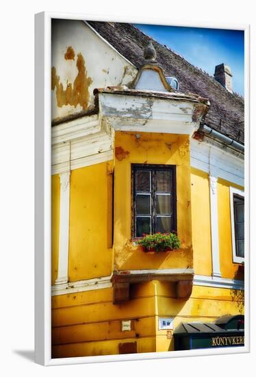 Corner Window With Flowers, Szentendre, Hungary-George Oze-Framed Photographic Print