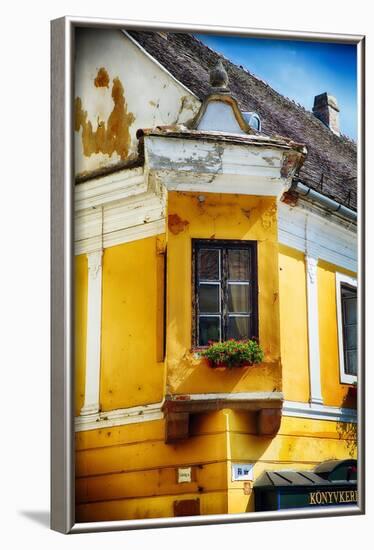 Corner Window With Flowers, Szentendre, Hungary-George Oze-Framed Photographic Print