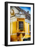 Corner Window With Flowers, Szentendre, Hungary-George Oze-Framed Photographic Print