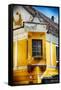 Corner Window With Flowers, Szentendre, Hungary-George Oze-Framed Stretched Canvas