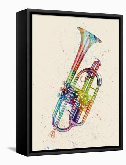 Cornet Abstract Watercolor-Michael Tompsett-Framed Stretched Canvas